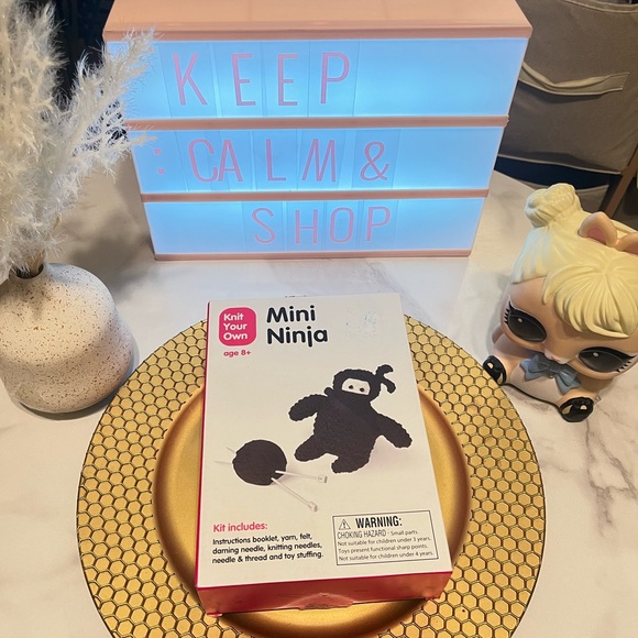 Knit Your Own Mini Ninja Kit - Black crochet, handmade toys - Picture 10 of 10